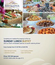 Sunday Lunch Buffet at Bay Lodge Boutique Hotel Sunday Lunch Buffet at Bay Lodge Boutique Hotel