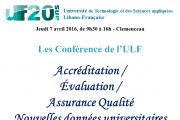Conférence sur l'évaluation des universités Conférence sur l'évaluation des universités