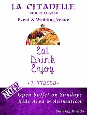 Open Buffet at "La Citadelle de Beit Chabeb" - Every Sunday Open Buffet at "La Citadelle de Beit Chabeb" - Every Sunday