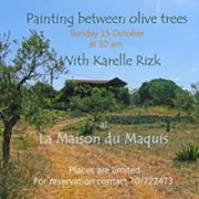 Painting Between Olive Trees Painting Between Olive Trees