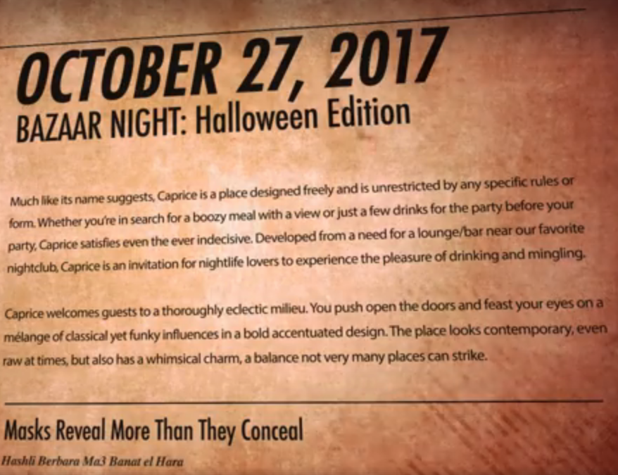 bazaar night halloween edition lebtivity