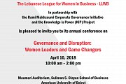 Governance and Disruption: Women Leaders and Game Changers Governance and Disruption: Women Leaders and Game Changers