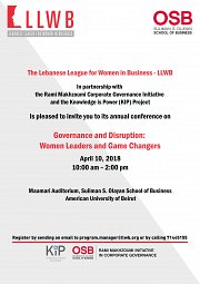 Governance and Disruption: Women Leaders and Game Changers Governance and Disruption: Women Leaders and Game Changers